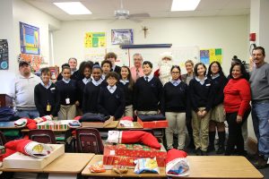 LaSalle - Christmas Project - The Seventh Grade with their New Sweaters