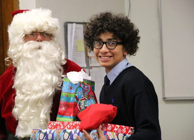 LaSalle - Christmas - Santa Visiting the Eighth Graders