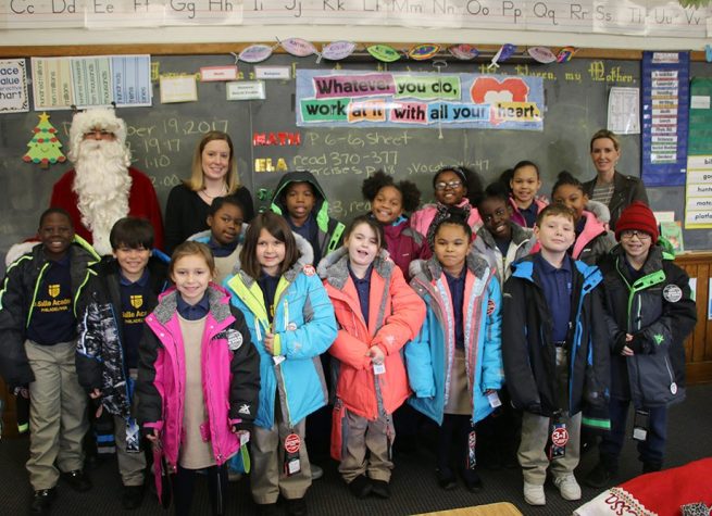 LaSalle - Christmas Project - Third Grade with their New Coats