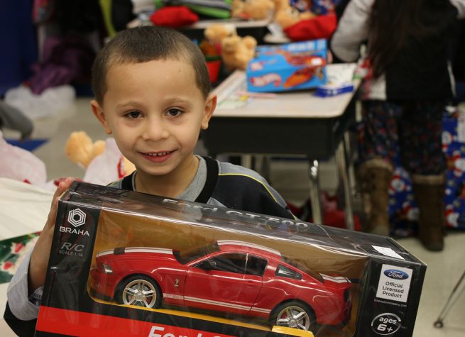 Webster - Danella Christmas Project - First Grader with His New Car